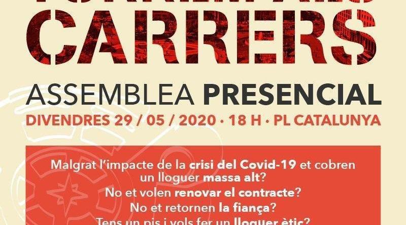 Volvemos a las calles: Asamblea inquilina en Plaza Cataluña
