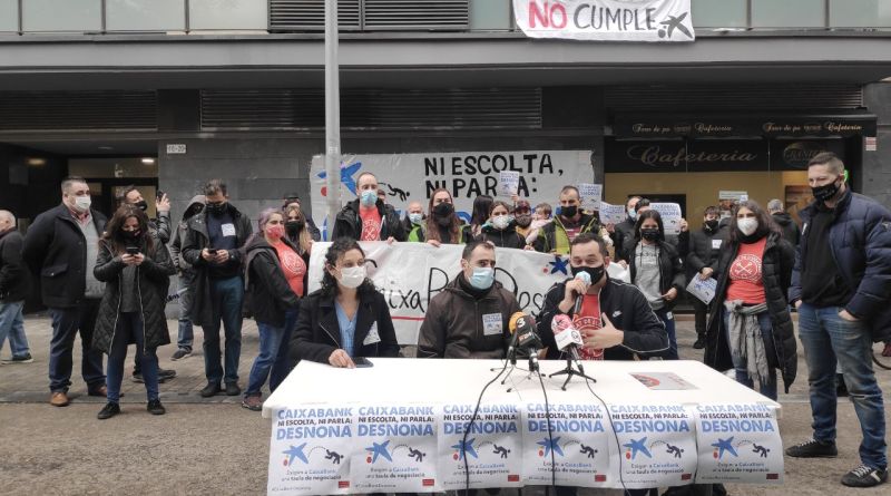 600 familias de Cataluña y Madrid plantan cara a CaixaBank