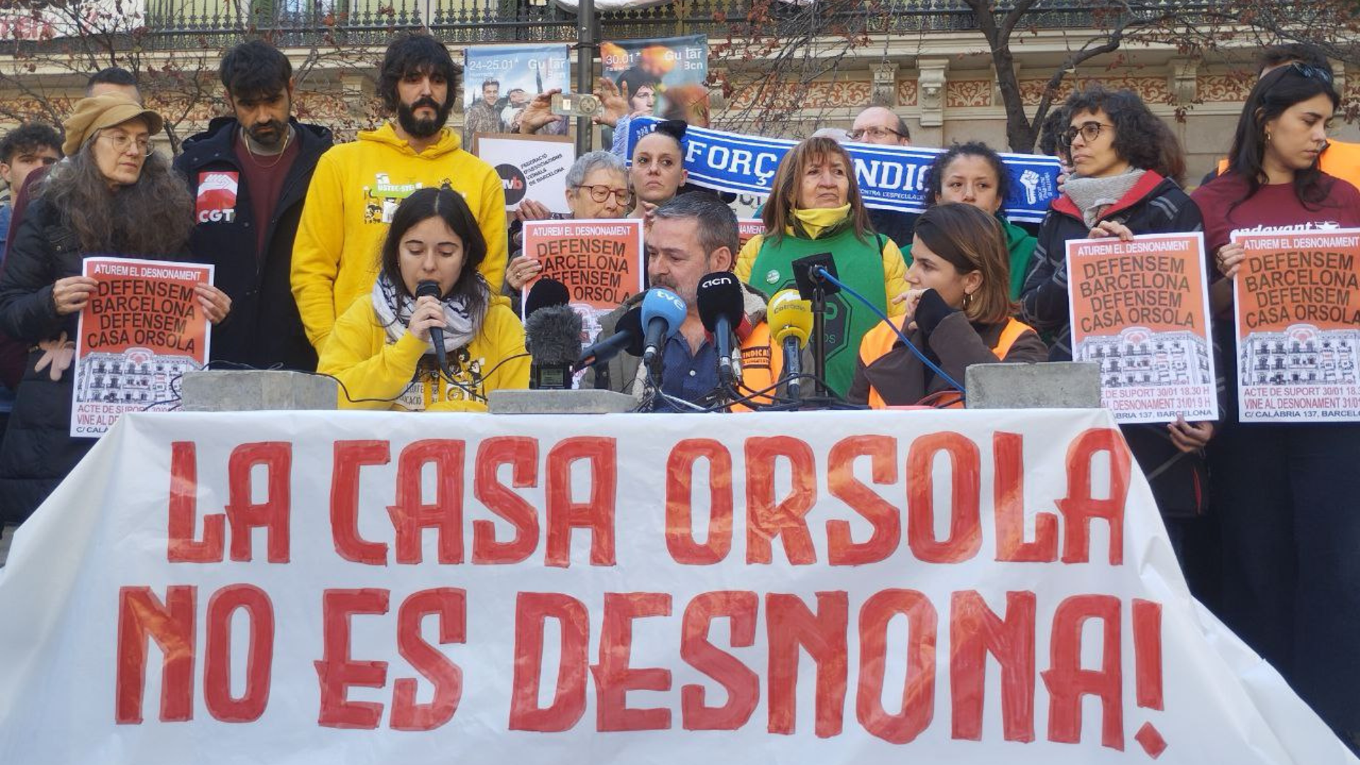 Anunciamos una maratón de defensa para parar el desahucio de Casa Orsola