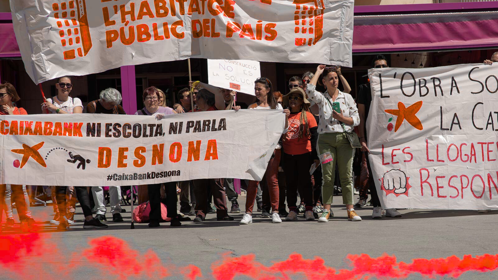 Sorteo solidario con la huelga de alquileres contra La Caixa